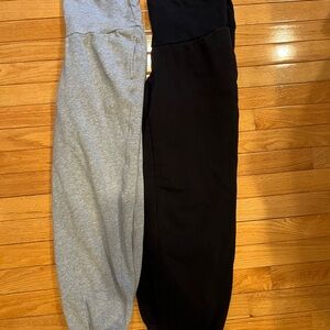 Old Navy Bundle of two Maternity Rollover-Waist Jogger Sweatpants - S